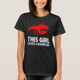 Crawfish für Mädchen Languste Langusten Fressen T-Shirt