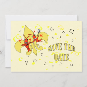 Crawfish Gold-Lilien speichern Datumskarten Save The Date