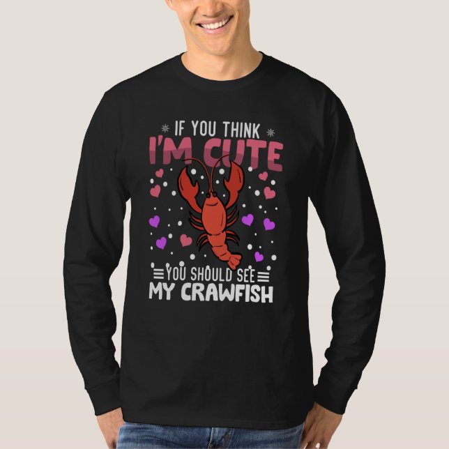 Crawfish Heart Valentine's Day Animal For Womens K T-Shirt (Vorderseite)
