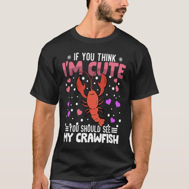 Crawfish Heart Valentine's Day Animal For Womens K T-Shirt (Vorderseite)