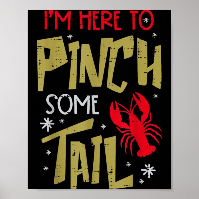 Crawfish Here To Nch Tail Lobster Crayfish Men Wom Poster (Vorne)