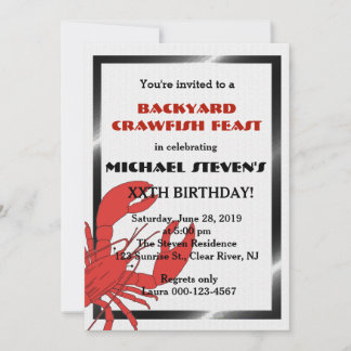 Crawfish/Hummerkohl Geburtstagsparty Einladung