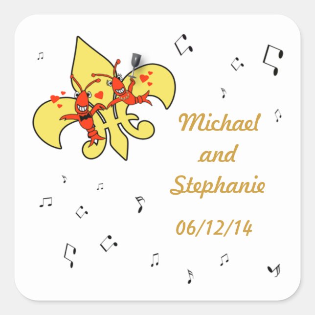 Crawfish in Liebe Lilie Stickers (Vorderseite)