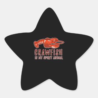 Crawfish ist mein Geist Tier Cajun Crayfish Lover Stern-Aufkleber
