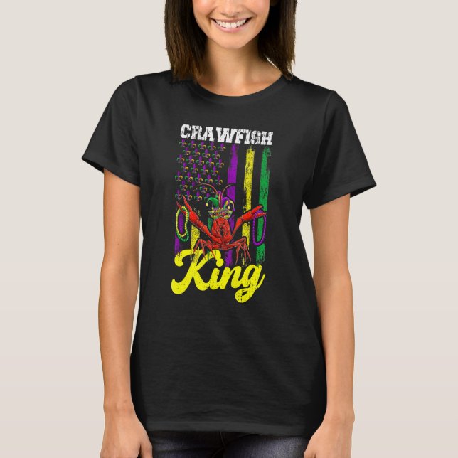 Crawfish King Funny Crawfish Beads Mardi Gras UF T-Shirt (Vorderseite)