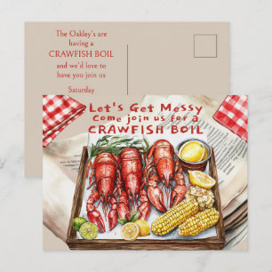 Crawfish-Kochfest - Lasst uns dreckig werden Postkarte