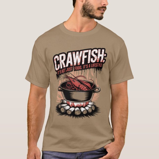 Crawfish Lover Geschenk - Humorvolle Krebse Kunst T-Shirt (Vorderseite)