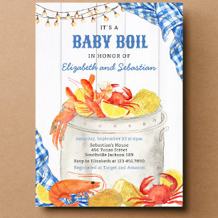 Crawfish Meeresfrüchte Boil Kinderdusche Einladung