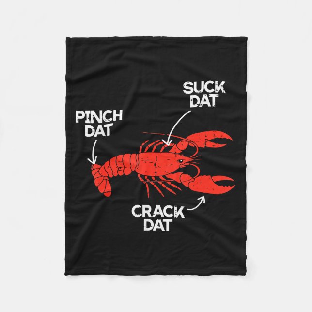 Crawfish Nch Suck Crack Dat Crayfish Lobster Men W Fleecedecke (Vorderseite)