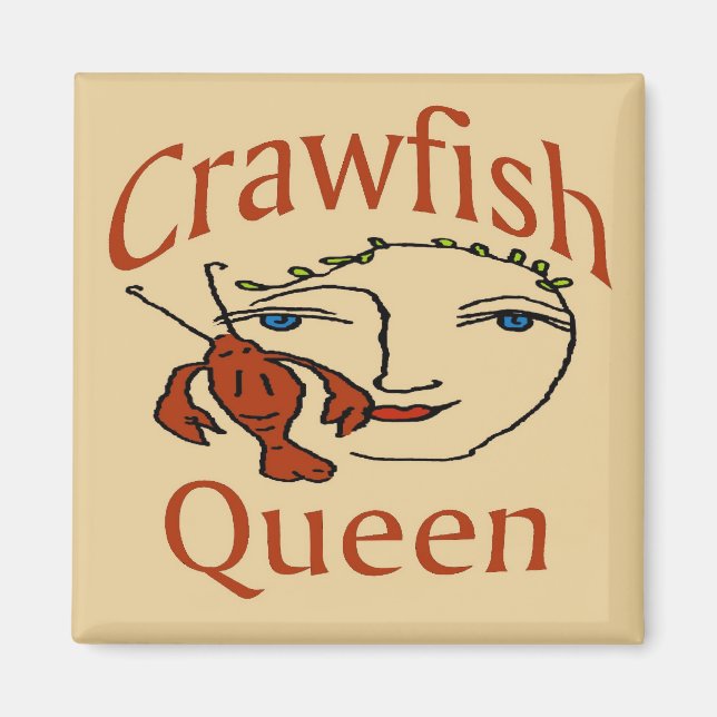 Crawfish Queen Abstrakt Magnet (Vorne)