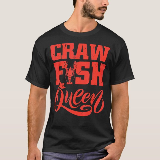 Crawfish Queen Funny Louisiana Crawfish Frauenfisc T-Shirt (Vorderseite)