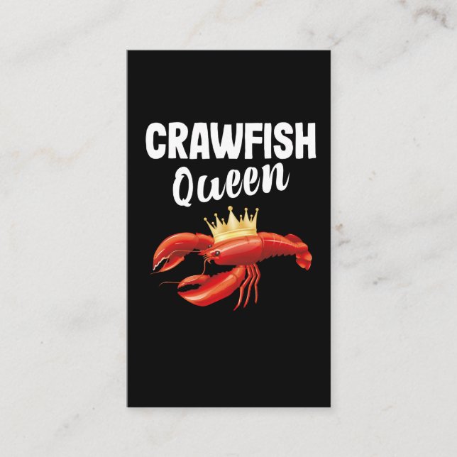 Crawfish Queen Sea Food Restaurant Lover Visitenkarte (Vorderseite)