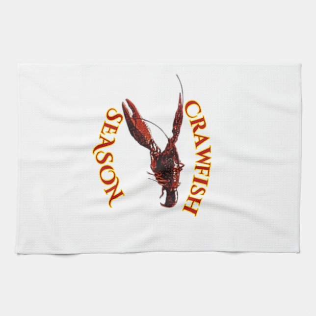 Crawfish-Saison Geschirrtuch