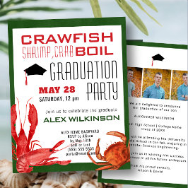 Crawfish Seafood Boil 3 Foto Graduation Party Einladung