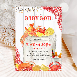 Crawfish Seafood Boil Baby Shower Invitation Einladung
