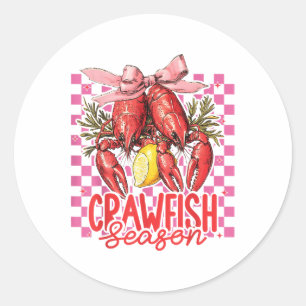 Crawfish Season Crawfish Boil Lobster Cajun Men Wo Runder Aufkleber