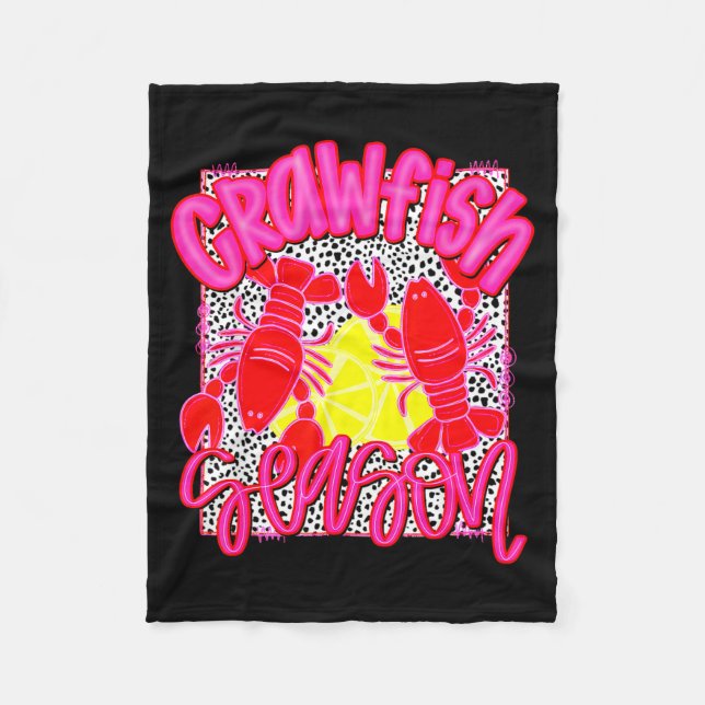 Crawfish Season Funny Tee For Men Women Kids  Fleecedecke (Vorderseite)