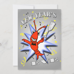 Crawfish Silvester-Party Einladung