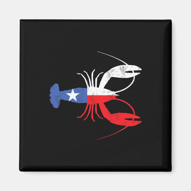 Crawfish Texas Crawdaddy Southern Food Mardi Gras Magnet (Vorne)