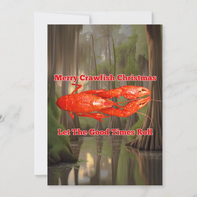 Crawfish Weihnachtskarte Feiertagskarte