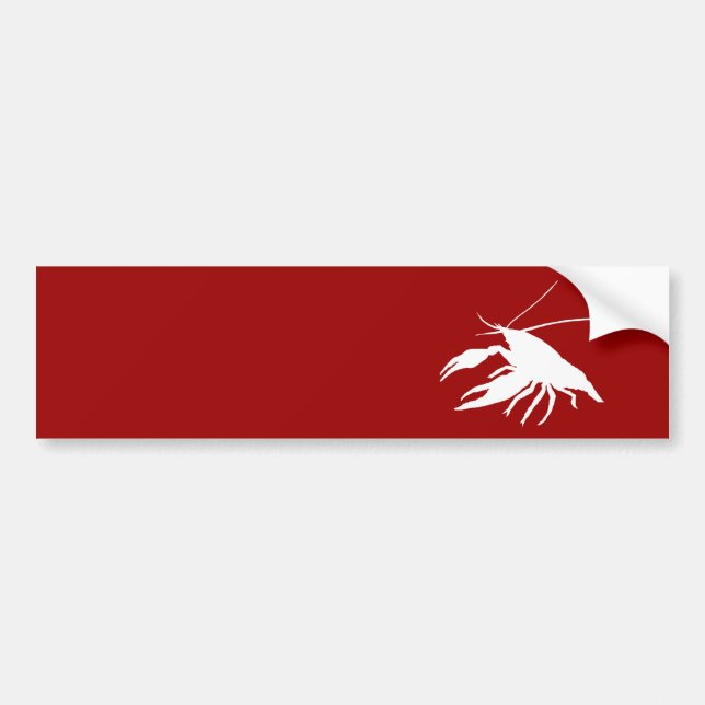 crawfish's　silhouette (White) Autoaufkleber (Vorne)