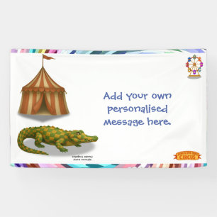 Crawford, bemalter Zirkuskrokodil Banner