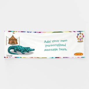 Crawford, bemaltes Zirkuskrokodil Banner
