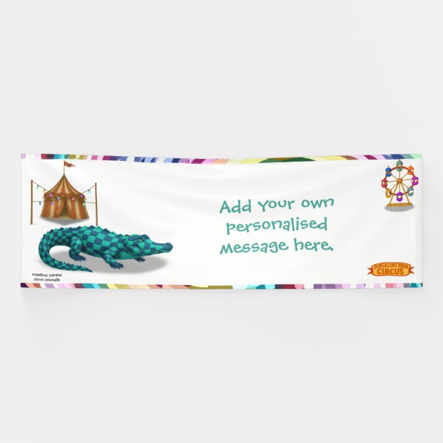 Crawford, bemaltes Zirkuskrokodil Banner (Horizontal)