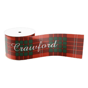 Crawford-Clan karierter schottischer Tartan Ripsband