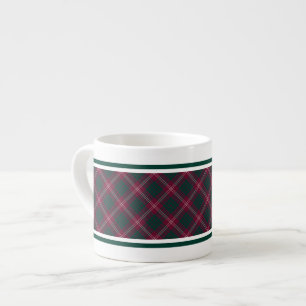 Crawford-Clandunkelroter schottischer Tartan Espressotasse