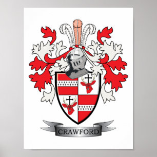 Crawford Familienwappen Coat of Arms Poster