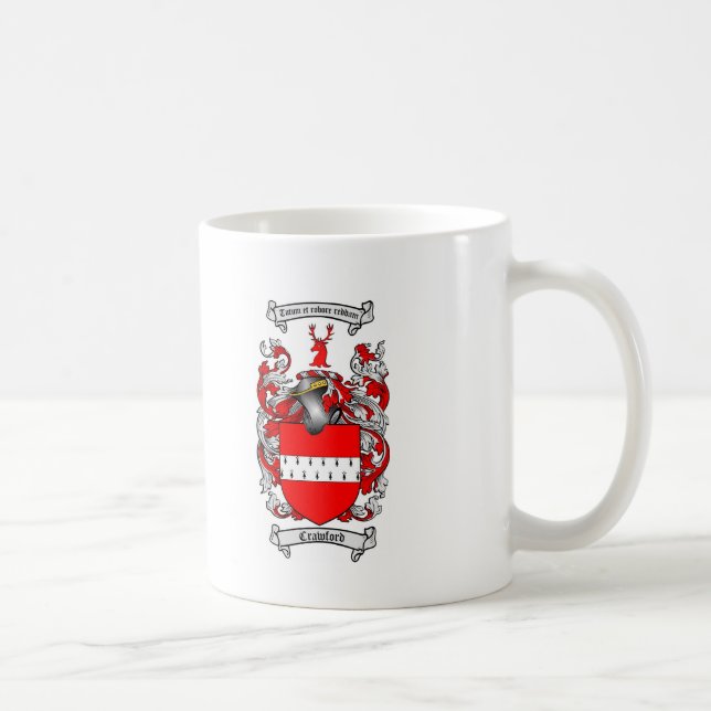CRAWFORD-FAMILIENWAPPEN - CRAWFORD-WAPPEN TASSE (Rechts)