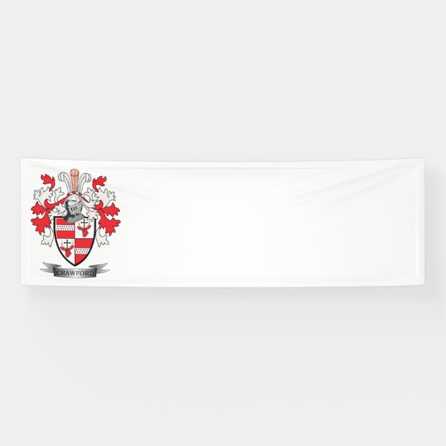 Crawford-Familienwappen-Wappen Banner (Horizontal)