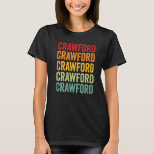 Crawford Landkreis Iowa Rainbow Text T-Shirt