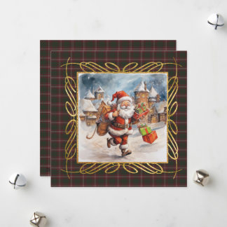 Crawford Modern Scottish Tartan Christmas Feiertagskarte