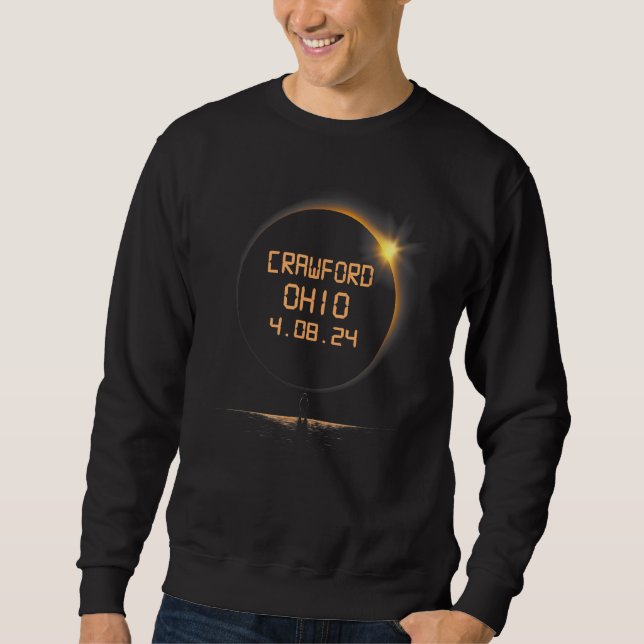 Crawford Ohio OH Total Solar Eclipse April 8 2024  Sweatshirt (Vorderseite)