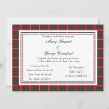Crawford Scottish Wedding Einladung