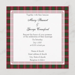 Crawford Scottish Wedding Square Einladung