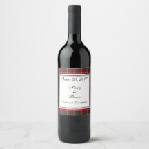 Crawford Scottish Wedding Wine Label