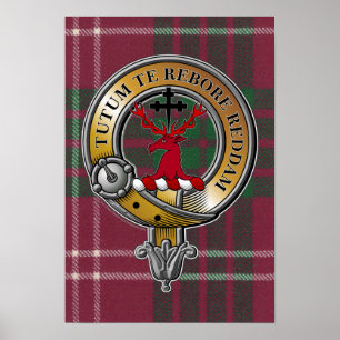 Crawford Tartan & Abzeichen Poster
