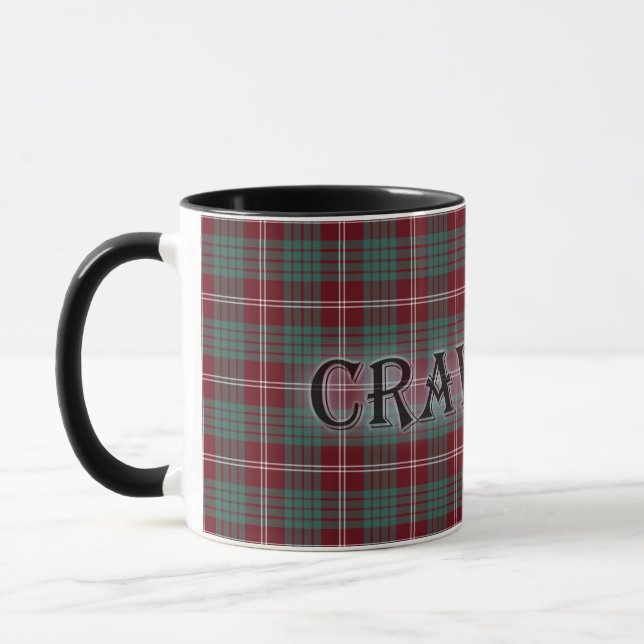 Crawford Tartan mit Nachname Tasse (Links)