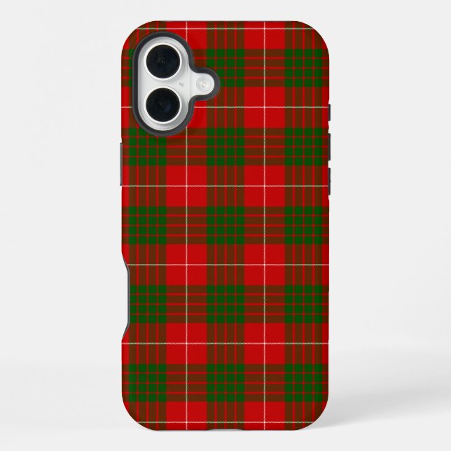 Crawford-Tartan rot-grün kariert iPhone Hülle (Rückseite)