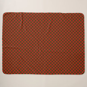 Crawford-Tartan rot-grün kariert Sherpadecke