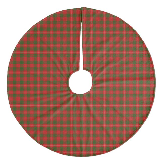 Crawford tartan rot kariert fleece weihnachtsbaumdecke (Vorderseite)