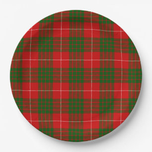 Crawford tartan rot kariert pappteller