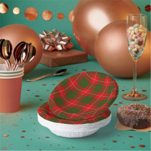 Crawford tartan rot kariert pappteller