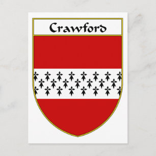 Crawford-Wappen/Familienwappen Postkarte