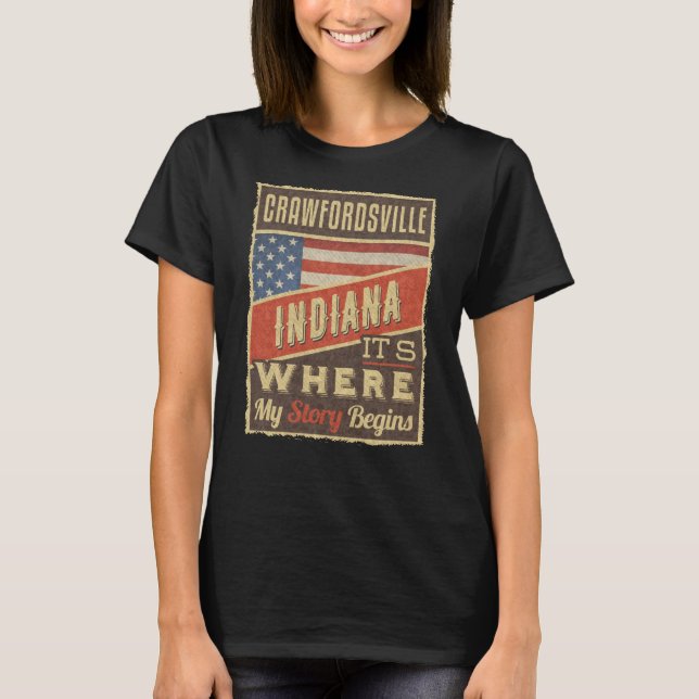Crawfordsville Indiana T-Shirt (Vorderseite)