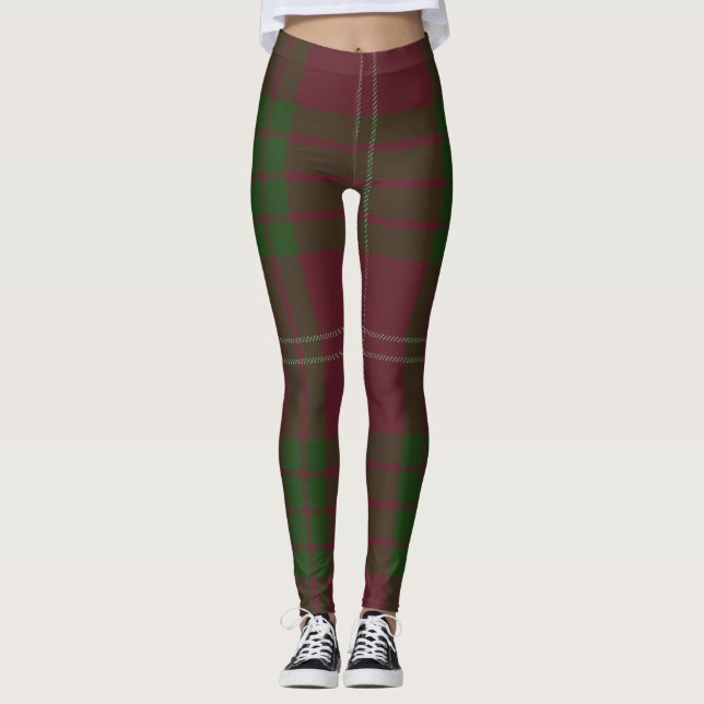 Crawfordtartan-Clan kariert Leggings (Vorderseite)