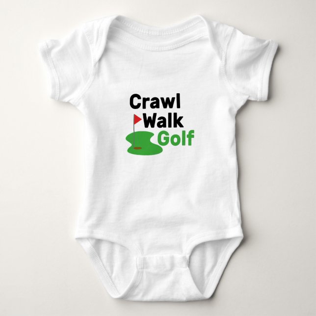 Crawl Golf Golfer Baby, Golfer Papa Geschenk, Spaß Baby Strampler (Vorderseite)